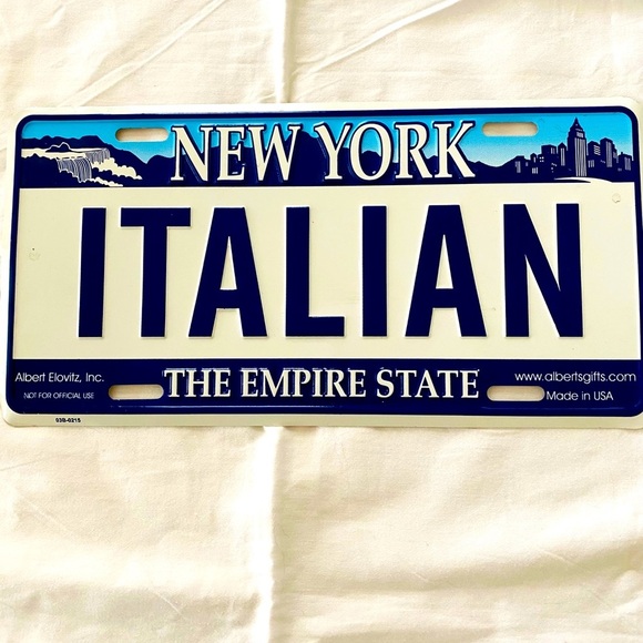 License plate Italian New York ! BRAND NEW - Picture 2 of 7